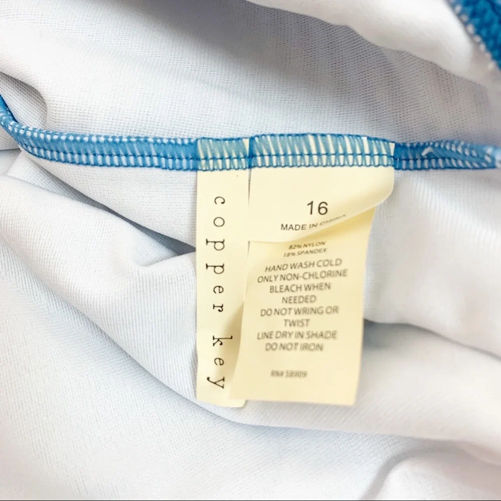 Copper key‎ seersucker embroidered 1 pc swimsuit